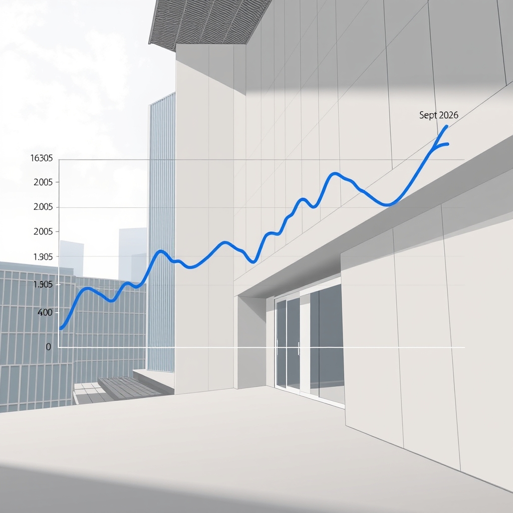 A line graph depicting the trend of Japan's Services Producer Price Index over several months, with a focus on the data released in September 2026. The graph features a blue line representing the index values, with the x-axis labeled with months and the y-axis indicating index values.